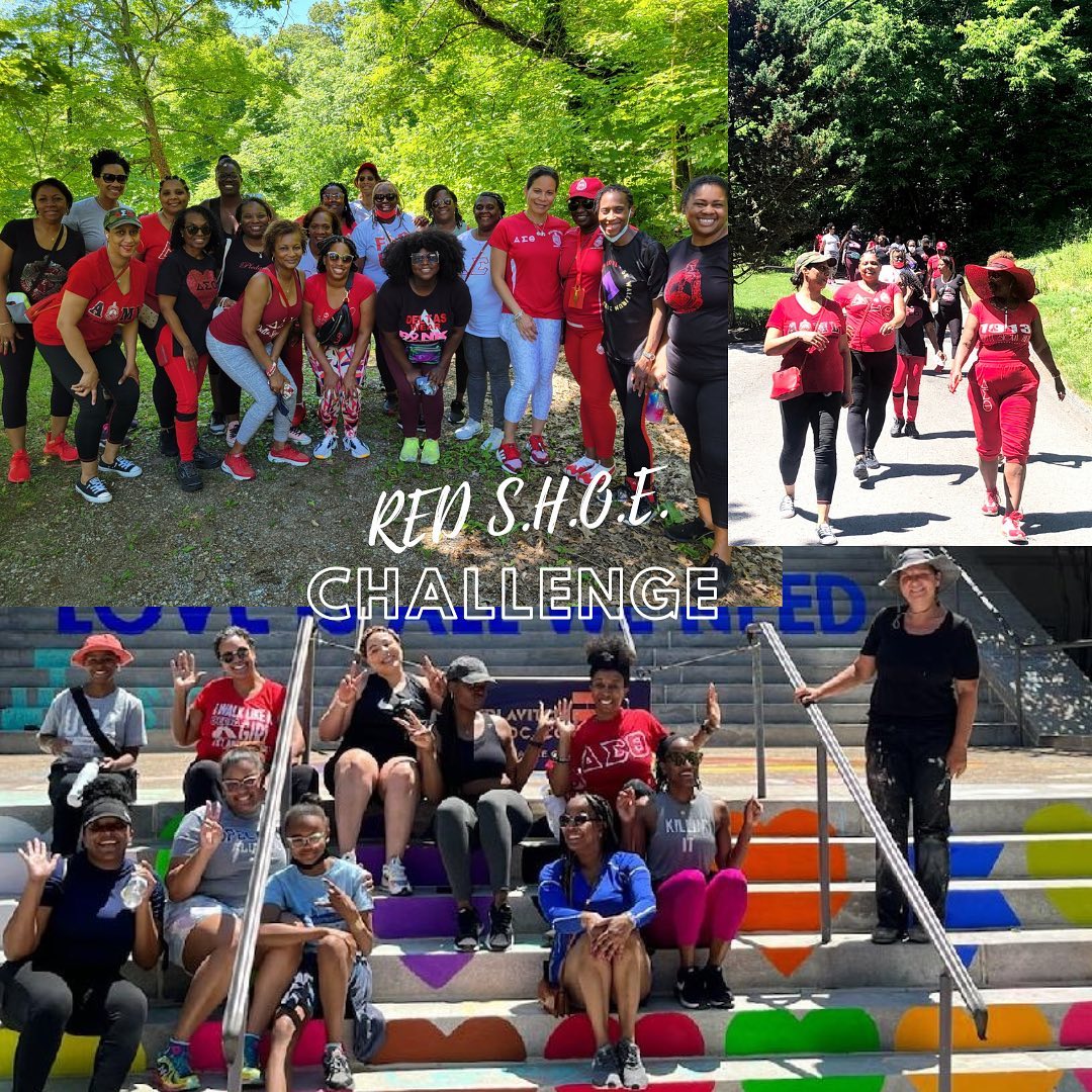 Despite being 100 miles apart, members and friends gathered on June 4 for our Red SHOE Walk. 
Members at our chapter self-care retreat took in the sights during their walk in Berkeley Springs, WV. Back at home in DC, participants walked a route starting at Delta Sigma Theta Sorority, Inc. National Headquarters. 

#wdcacdst #wdcac #easternregiondst #fitness #redshoechallenge #dst1913 @dstinc1913 @easternregdst